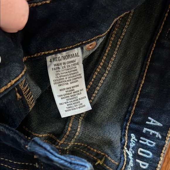 Aeropostale Blue Skinny Jeans with Stretch - Picture 3 of 5